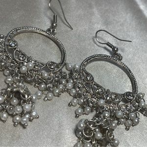 Jhumka drop earrings tassel